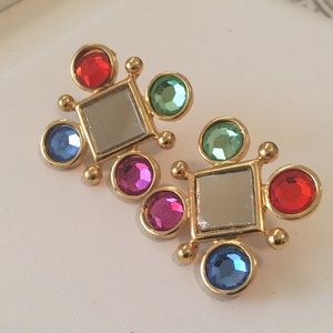 Robert Rose Vintage Pierced Gold Earrings. Cute!
